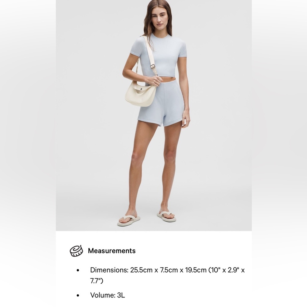 NWT Lululemon City Essentials Small Shoulder Bag 3L Ivory - Picture 4 of 6